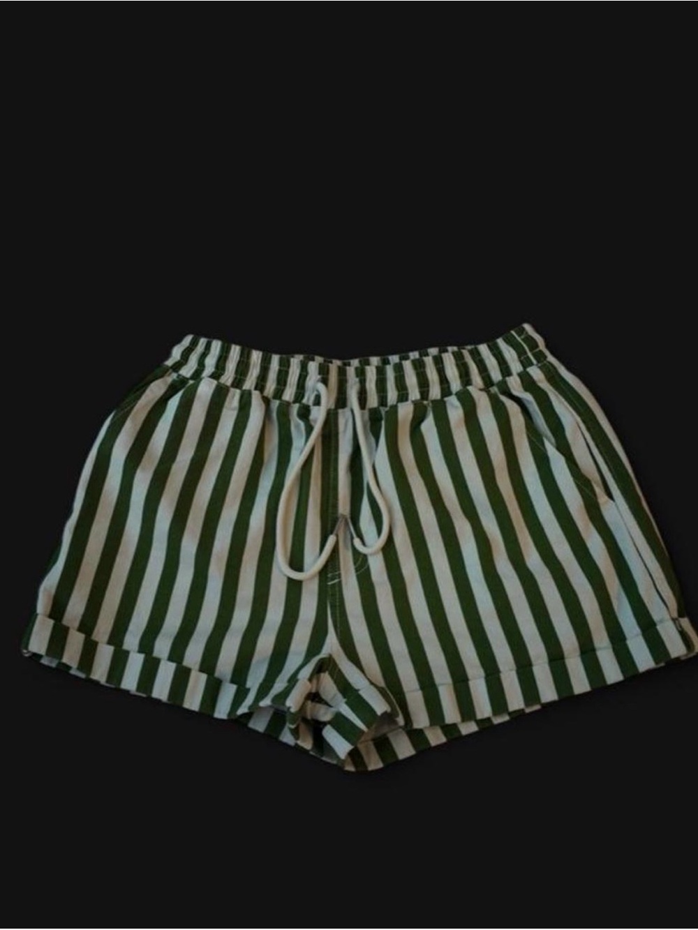 Forever 21 green striped shorts